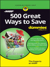 Cover image for 500 Great Ways to Save For Dummies